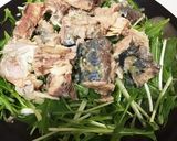 鯖缶と水菜とキクラゲの健康サラサラだ♪作り方3写真