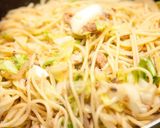 サバと春野菜のピリ辛パスタ⁂缶詰で簡単作り方8写真
