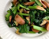 小松菜ときのこの醤油マスタード炒め☆作り方4写真