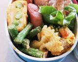 女子高生、私のお弁当+ランチプレート❤5作り方1写真