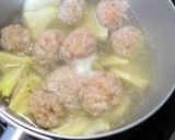 生姜たっぷりとり肉団子とたけのこの煮物作り方3写真