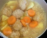 生姜たっぷりとり肉団子とたけのこの煮物作り方4写真