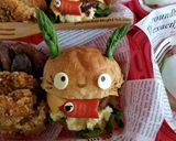 こどもの日キャラ弁簡単トトロバーガー作り方1写真