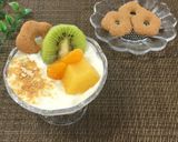 そばぼうろde簡単☘️ケーキ風ヨーグルト作り方3写真