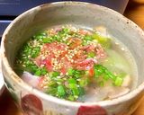 青梗菜とベーコンの桜海老入り中華スープ❀作り方5写真