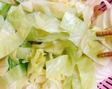 キャベツとたまごの土佐酢和え作り方1写真