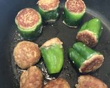 ピーマン肉詰めとチーズ肉団子作り方7写真