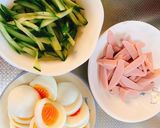 スパゲティサラダ☆かくし味は麺つゆ☆作り方1写真