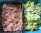 レンジで♪鶏キャベツのケチャップ味噌煮作り方1写真