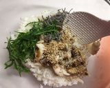 焼塩サバ・塩昆布・大葉の混ぜごはん作り方4写真