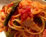 筍とアスパラ ベーコンのトマトパスタ作り方10写真