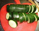 ズッキーニの胡麻マヨ焼作り方1写真