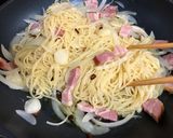 ☆キャベツとベーコンで和風ペペロンチーノ作り方5写真