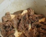 簡単☆牛肉と木綿豆腐の煮物 いんげん入り作り方5写真