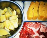 簡単♡筍と豚こま肉、厚揚げの麺つゆ煮作り方1写真