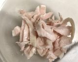 蒸し鶏と胡瓜の塩昆布サラダ作り方3写真