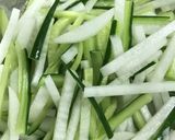 蒸し鶏と胡瓜の塩昆布サラダ作り方4写真