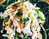 蒸し鶏と胡瓜の塩昆布サラダ作り方6写真