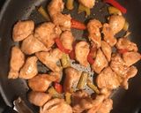調味料１つ！胸肉ポン酢炒めP:35.2g作り方5写真