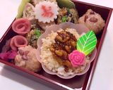 4月24日　ミニお重弁当　詰め方　その１作り方2写真