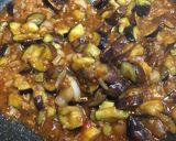 麻婆豆腐の素使用、麻婆なす丼作り方6写真