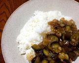 麻婆豆腐の素使用、麻婆なす丼作り方7写真