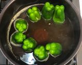 煮るピーマン肉詰め作り方5写真