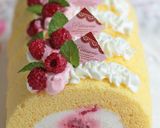 ライチ&ラズベリー♔特選ロールケーキ作り方37写真