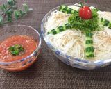 美味しいよ☘️すりおろしトマトの冷し素麺作り方4写真