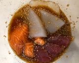 簡単♪刺身の漬け丼(胡麻醤油が決めて♪)作り方3写真