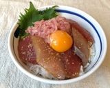 簡単♪刺身の漬け丼(胡麻醤油が決めて♪)作り方4写真