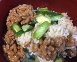 超簡単　わさび野沢菜納豆丼作り方2写真