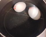 半熟卵 黄身はトロッとゆで卵作り方1写真