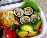 お弁当に♪市松模様のチーズ海苔巻き～☆作り方3写真