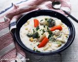 鶏肉とコーンのチーズクリームシチュー作り方7写真