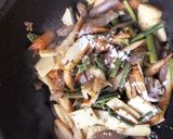 竹の子・わらび・ごぼう天の山菜きんぴら作り方4写真