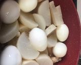 大根と手羽先と卵の煮物作り方4写真