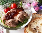 水菜と蒸し鶏の♡ドレッシングジュレサラダ作り方7写真