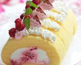 ライチ&ラズベリー♔特選ロールケーキ作り方34写真