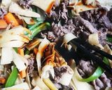 たけのこと牛肉のオイスターソース炒め作り方5写真