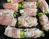 アスパラ肉巻きの焼肉のタレ焼き作り方5写真