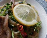 うま塩生姜焼きパスタ作り方6写真