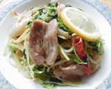 うま塩生姜焼きパスタ作り方7写真