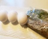 大きな卵焼き(野菜と挽肉入り)子供用作り方1写真