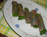 ✿ヘルシーおかず❀長芋の✿大葉生ハム巻き作り方3写真