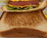 缶詰アイデア。スパムサンドイッチ。作り方4写真