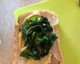 納豆とかき菜の春トースト作り方2写真