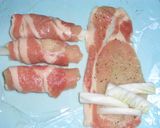 お弁当に☆みずな巻き巻き豚肉ロール作り方3写真