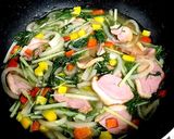 水菜と鴨ロースのさっぱりパスタソース作り方6写真