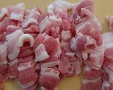 高菜と豚バラ肉、明太子のパスタ☆作り方1写真